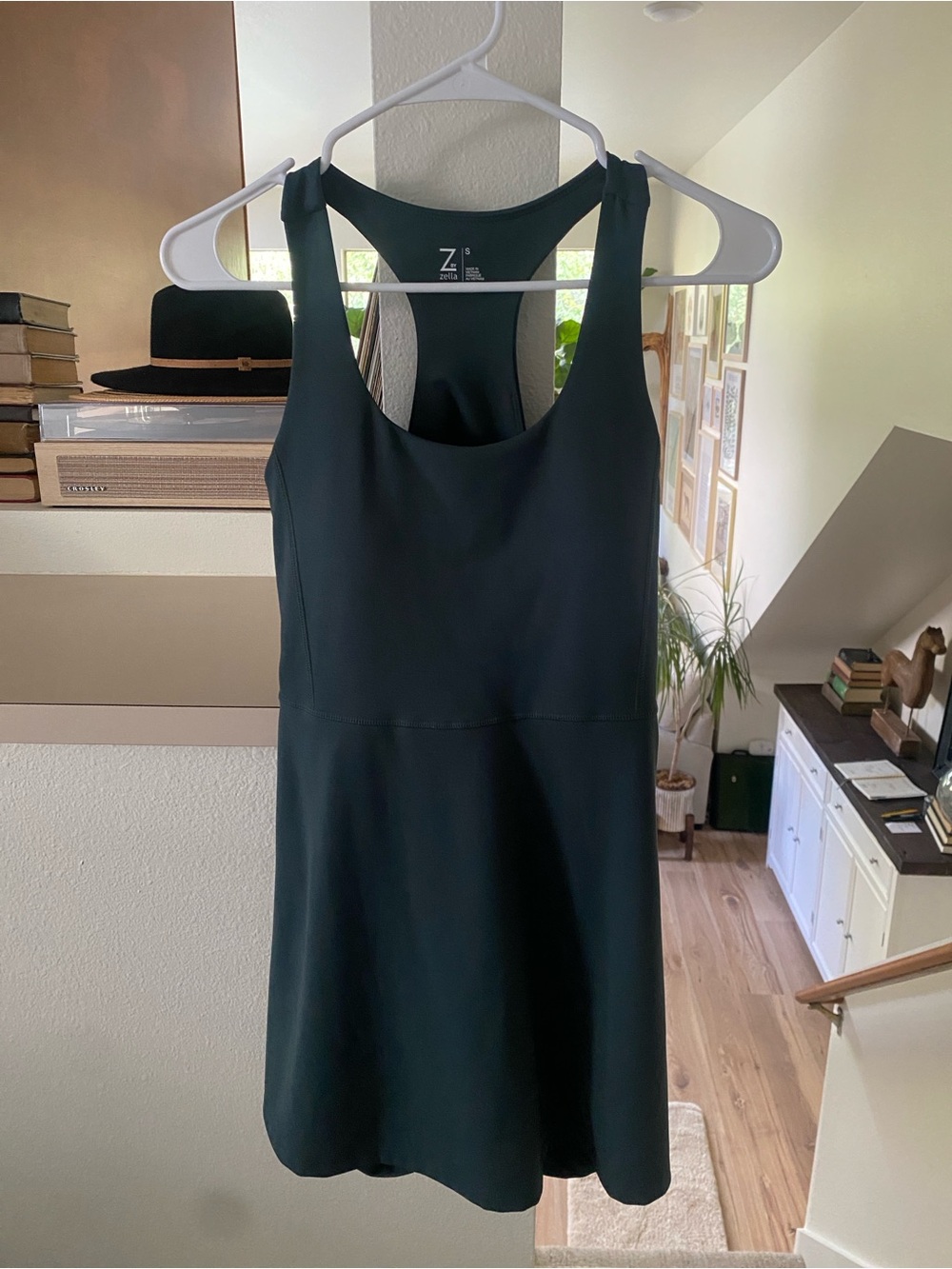 Zella pine green Racerback athletic Dress- small